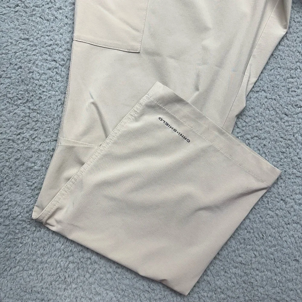 Columbia PFG XM3629 Mens Size 36W 30L Beige Cropped Cargo Fishing Outdoors Pants